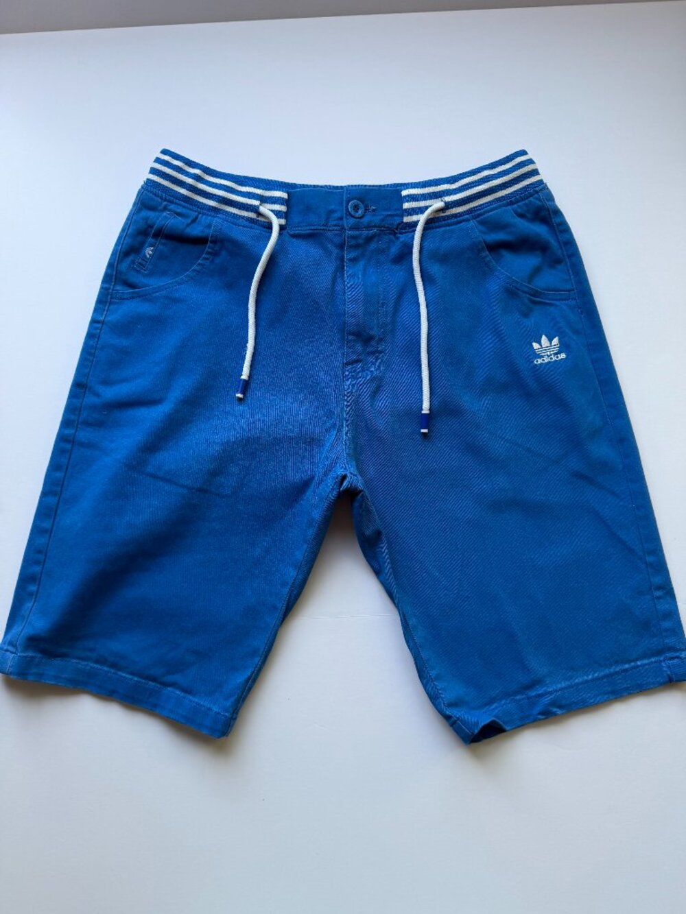 Adidas Originals Trefoil Royal Blue Streetwear Skater Shorts Men’s 34 Y2K